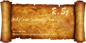 Róna Szonóra névjegykártya